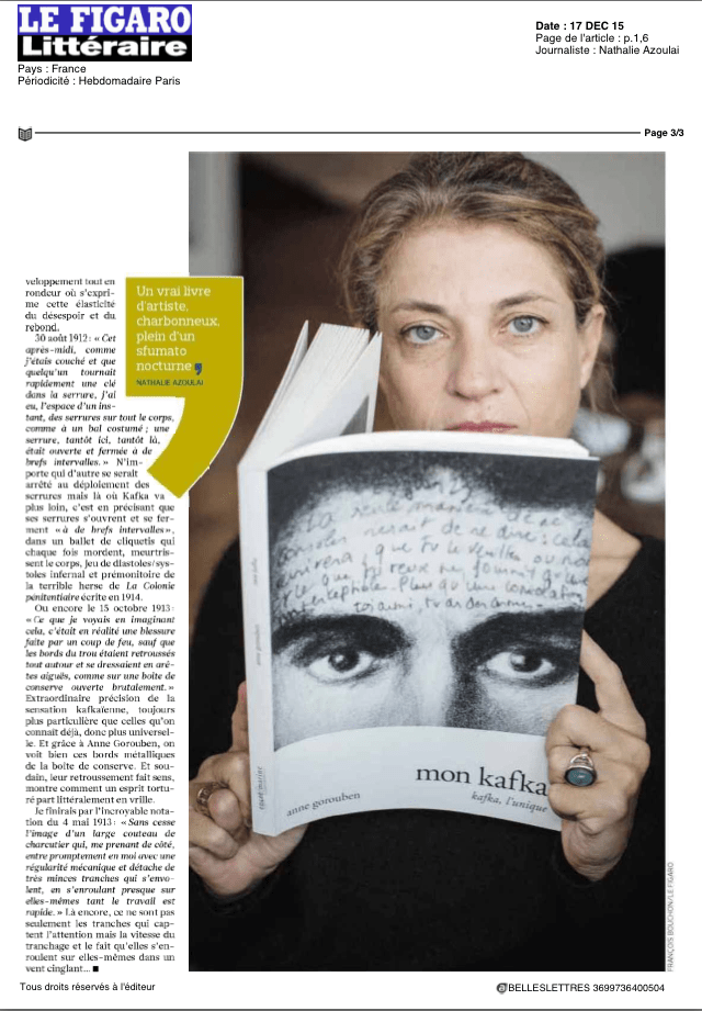 Le Figaro littéraire 2-Nathalie Azoulay 2015