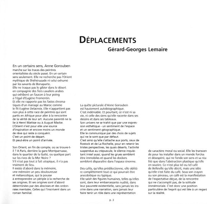 DÉPLACEMENTS GGL 2000