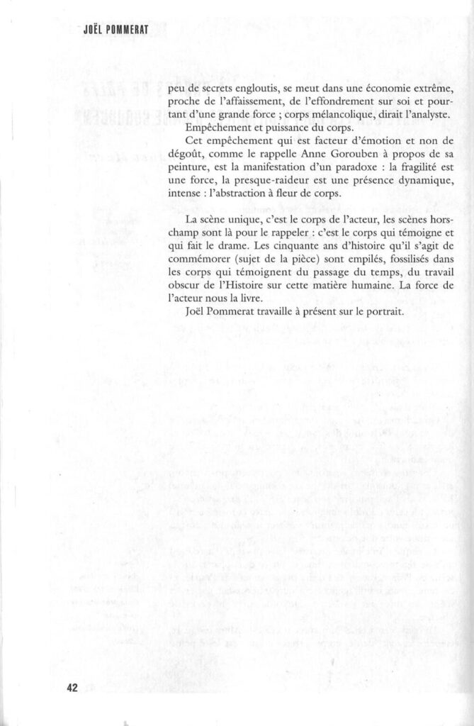 Registre 2, À propos de Pôles, Note sur les corps difficiles d'Anne Gorouben, 2 Anne Longuet-Marx 2